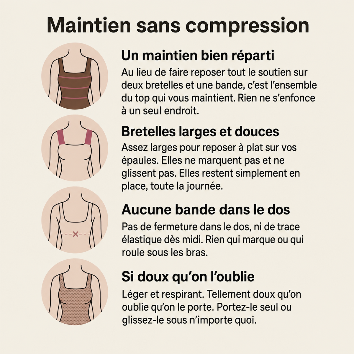 Dites adieu aux soutiens-gorge pour toujours, sans sacrifier le maintien