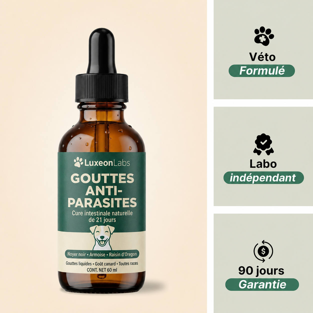 Gouttes antiparasitaires Luxeon™