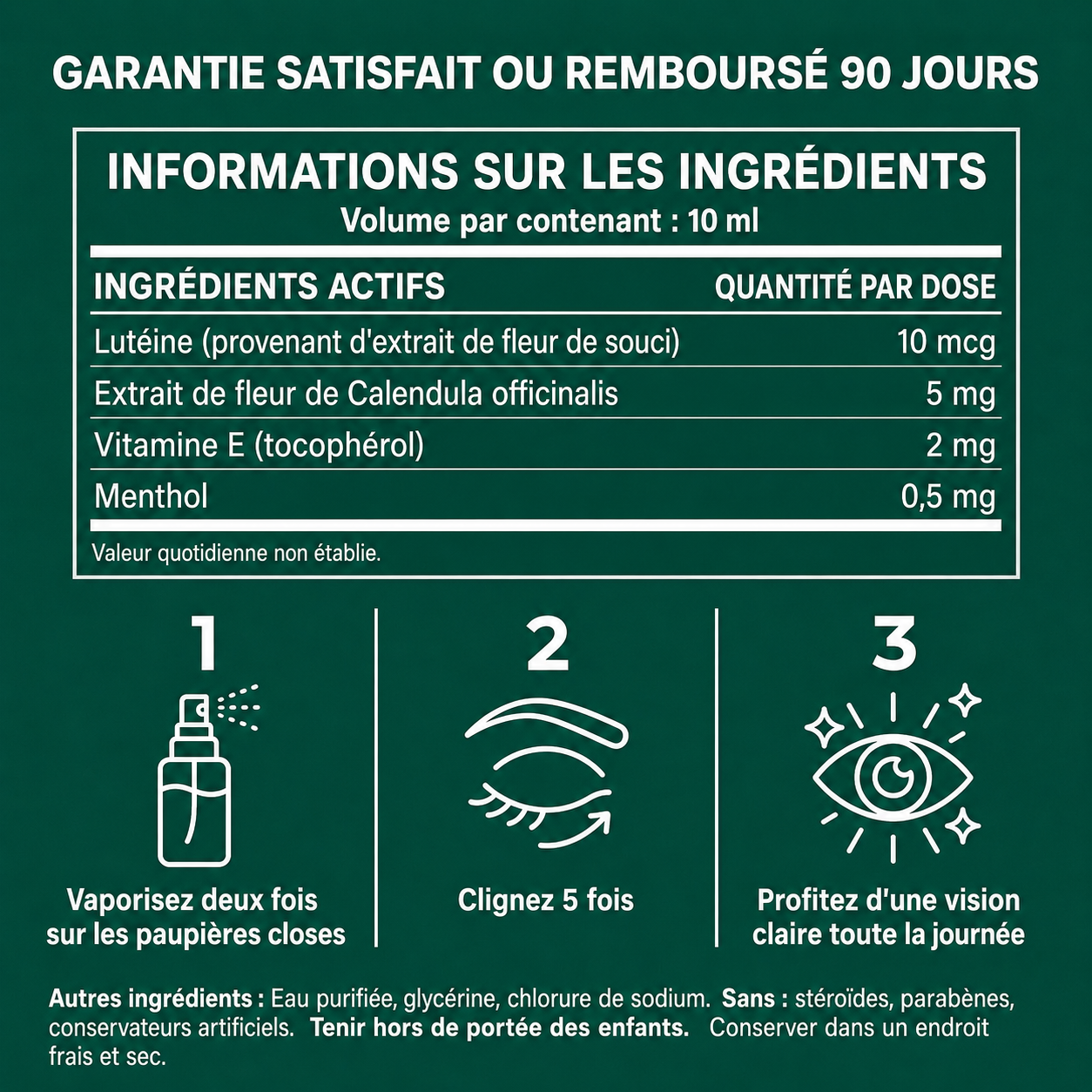 Spray oculaire à la lutéine VisionPure