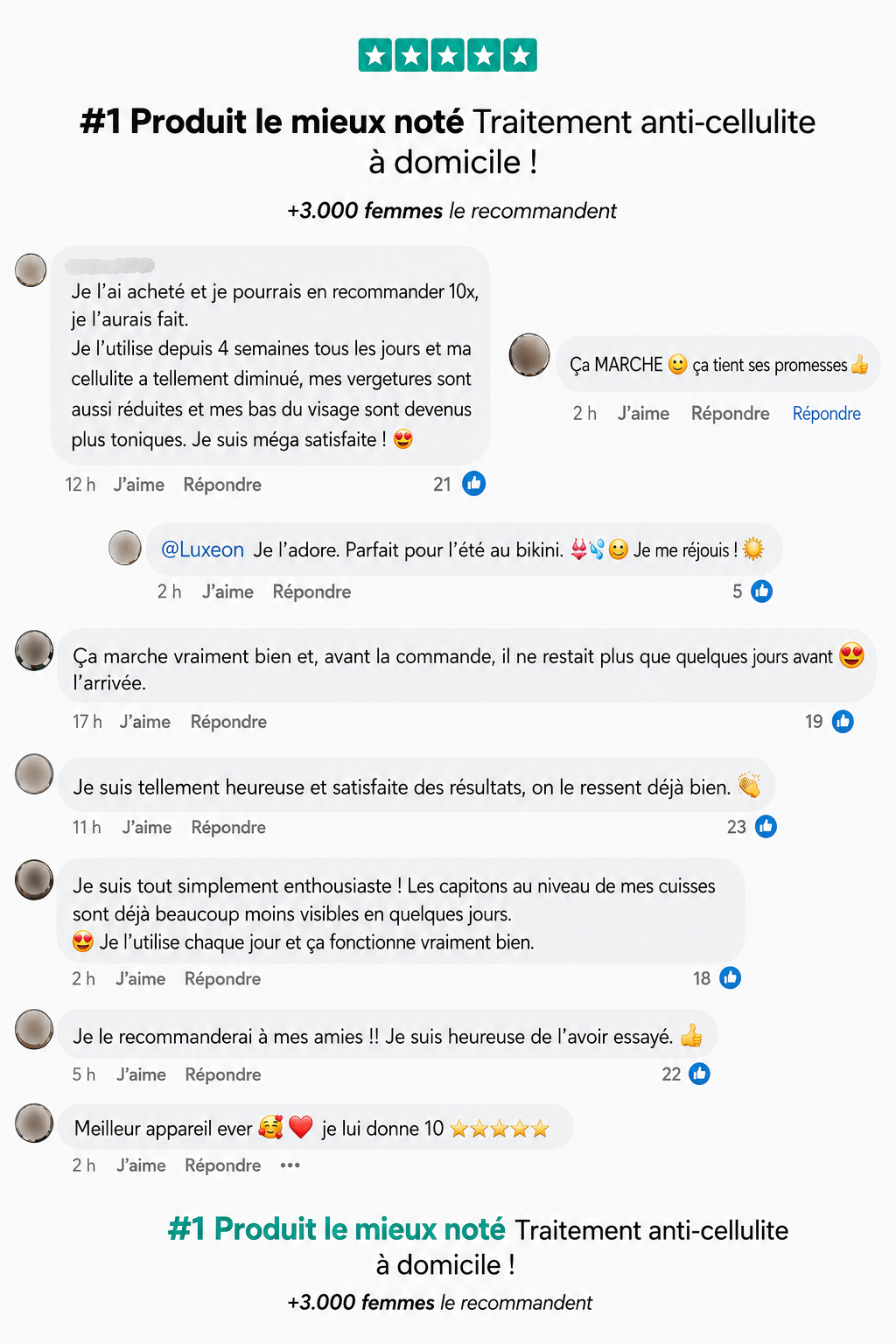 Luxeon – peau lisse en 14 jours