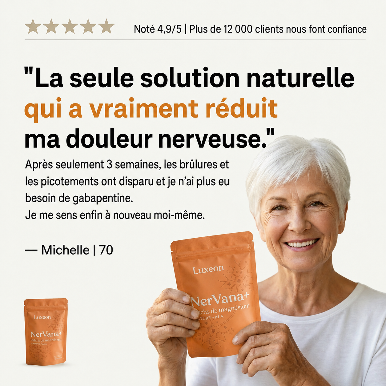 NerVana+® Patchs de Magnésium pour le Soulagement des Nerfs