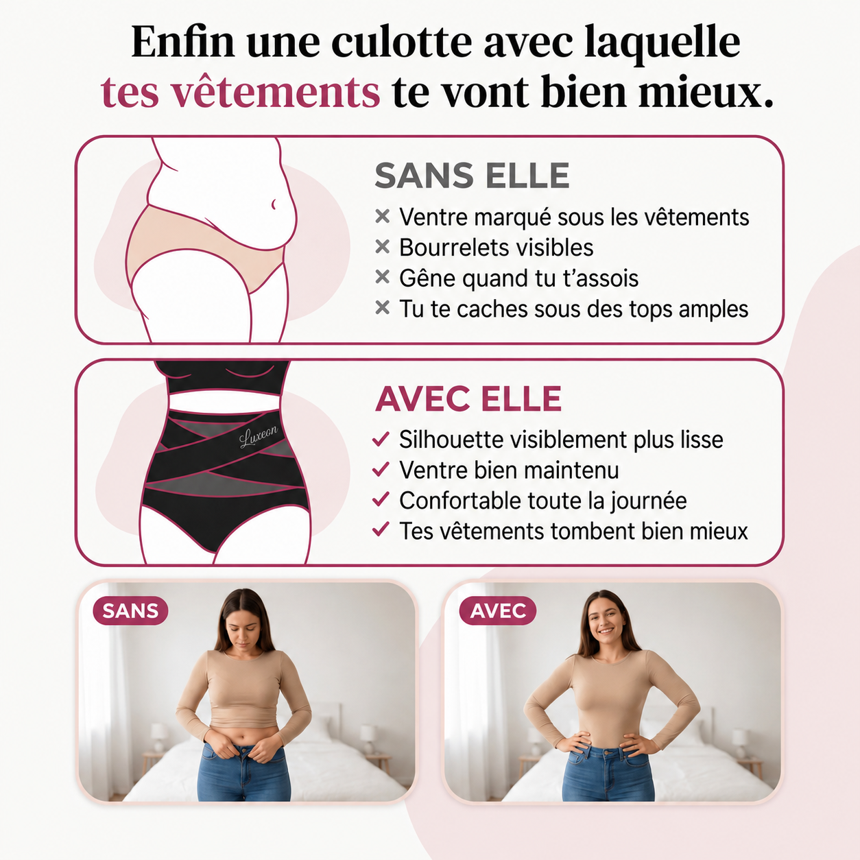 Culotte gainante taille haute
