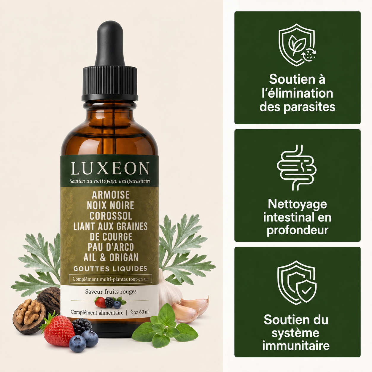 LUXEON Gouttes à base d’absinthe sauvage récoltée à la main