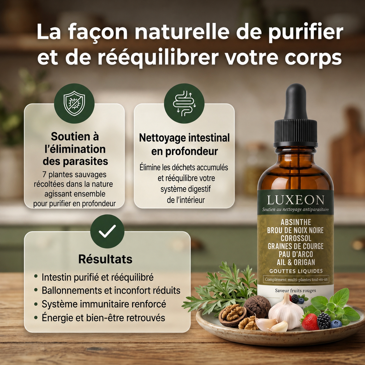 LUXEON Gouttes à base d’absinthe sauvage récoltée à la main