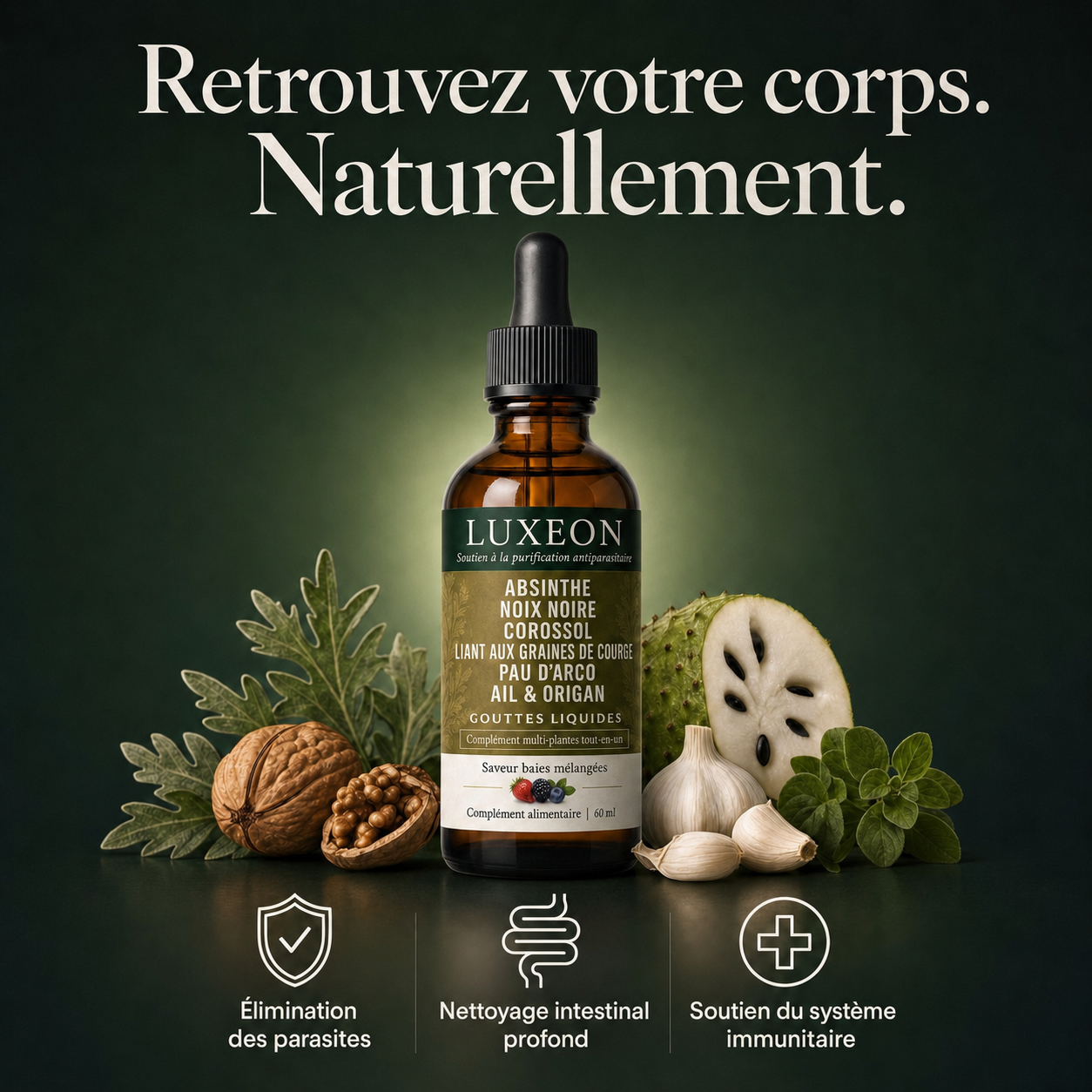 LUXEON Gouttes à base d’absinthe sauvage récoltée à la main
