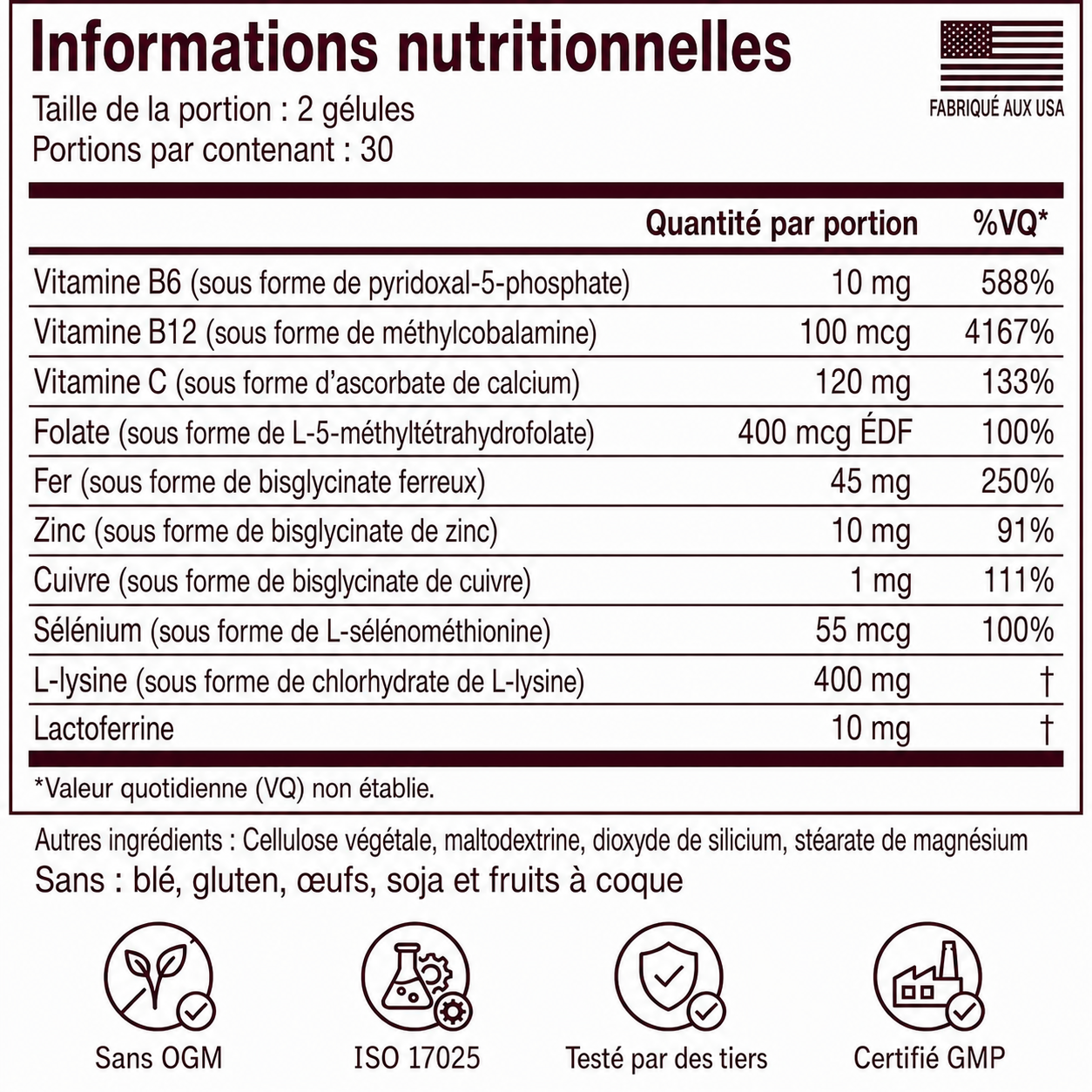 FerraVital™ Soutien de la ferritine