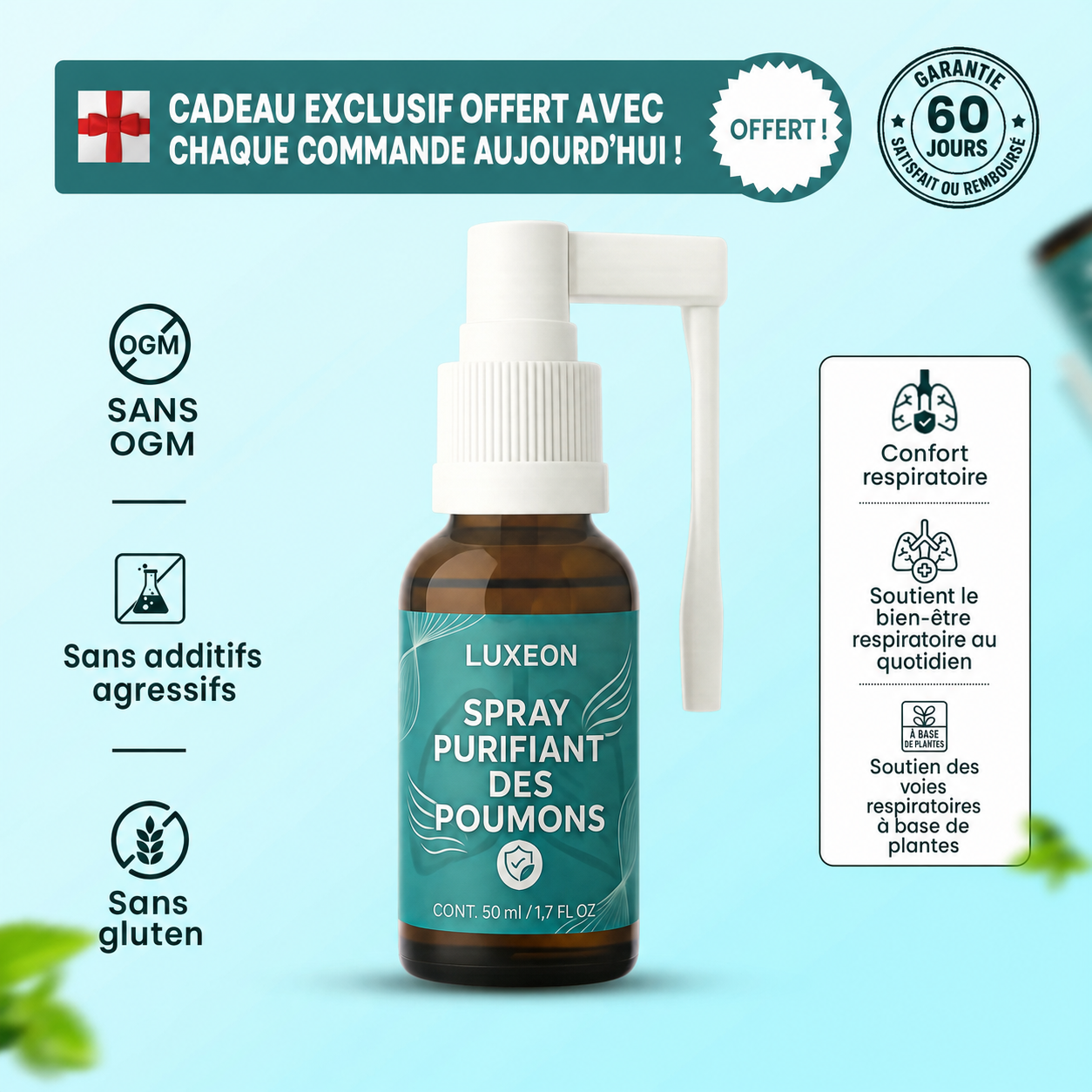 Luxeon™ Spray nettoyant pour les poumons