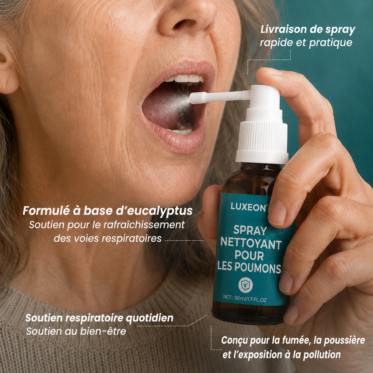 Luxeon™ Spray nettoyant pour les poumons