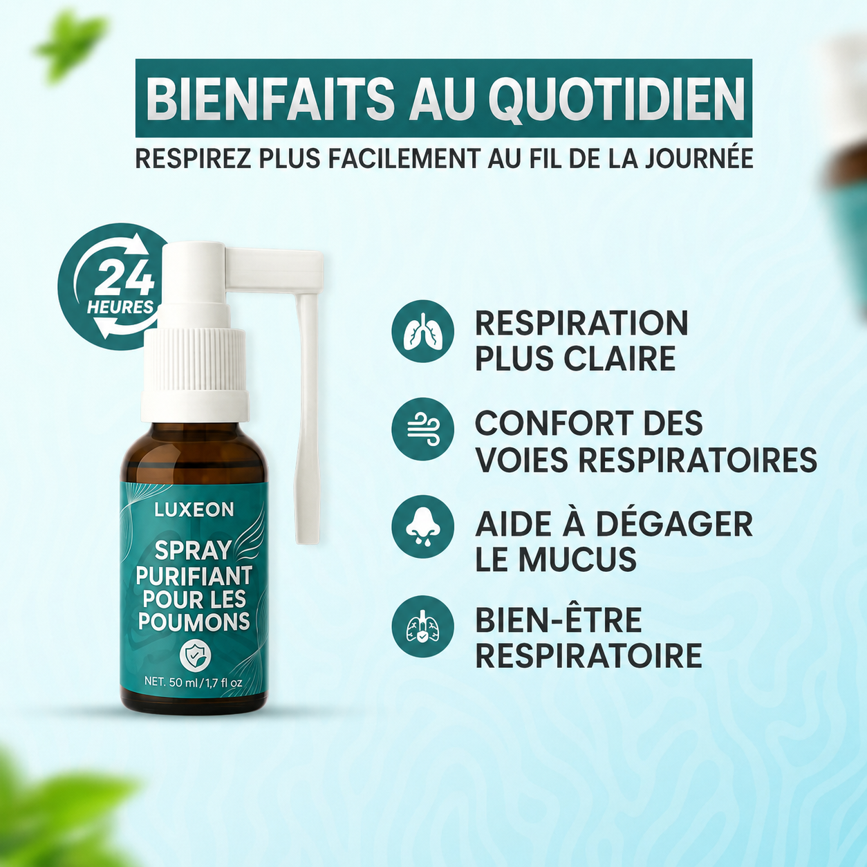 Luxeon™ Spray nettoyant pour les poumons