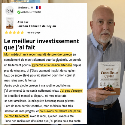 Cannelle de Ceylan, équivalent à 7 200 mg, avec de l’huile MCT