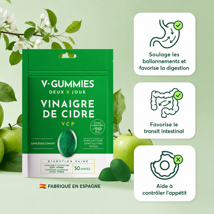 Vinaigre de cidre de pomme, vitamine C et pectine. Sans détour.