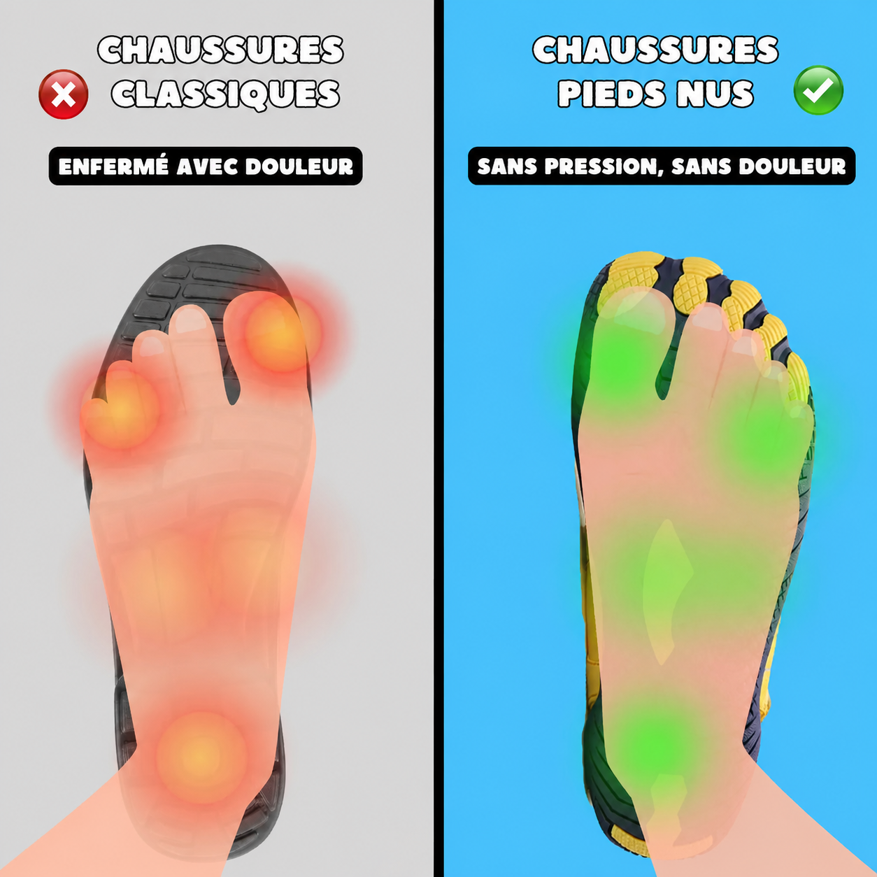 Luxeon™ Skin Pro au cuivre - Chaussures pieds nus polyvalentes avec mise à la terre