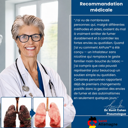 AirPure™ | Tes poumons tirent la sonnette d’alarme. Apporte-leur enfin le soutien dont ils ont besoin – en seulement 7 jours.