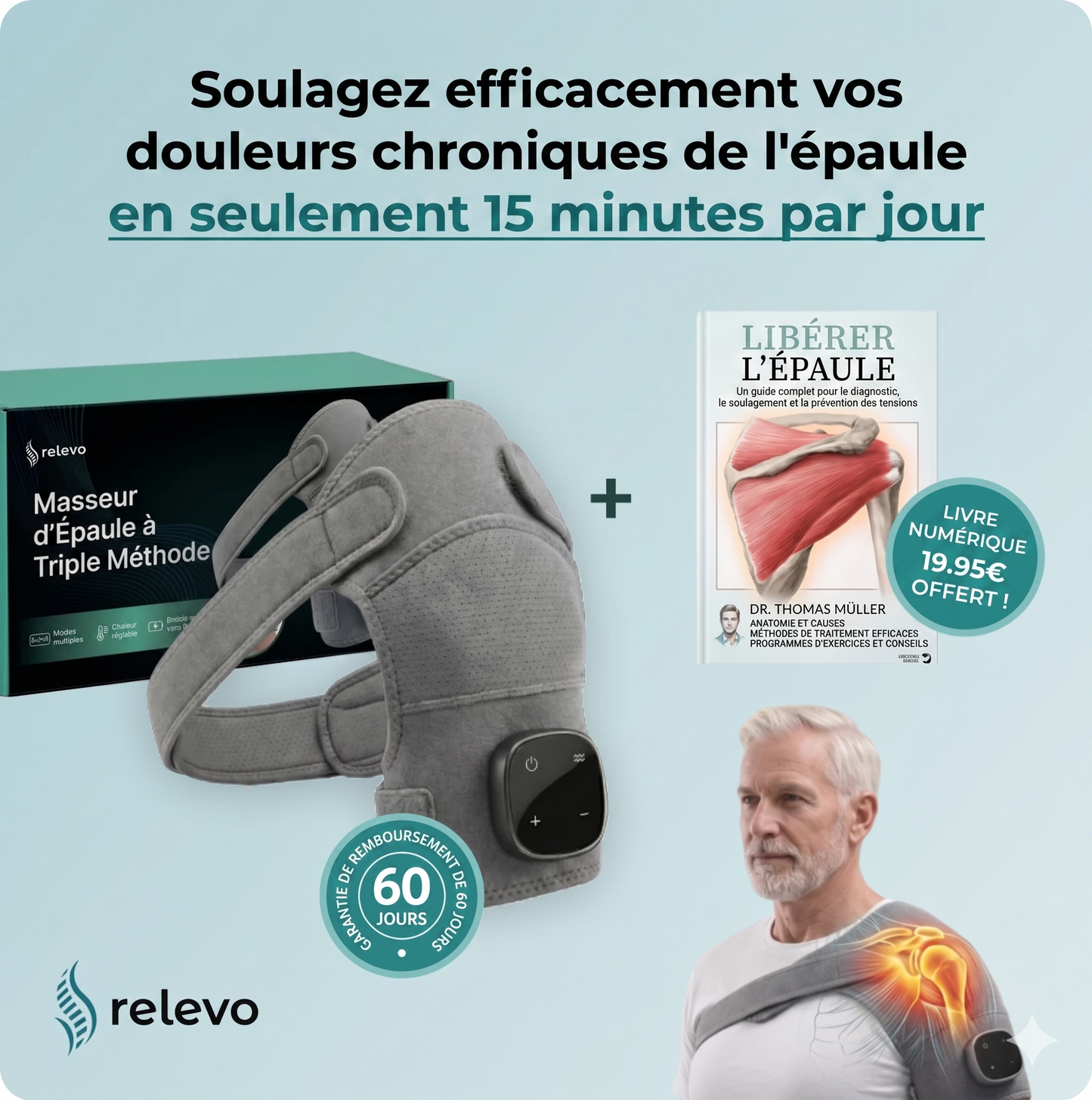 Relevo™ 3-en-1 masseur d’épaules