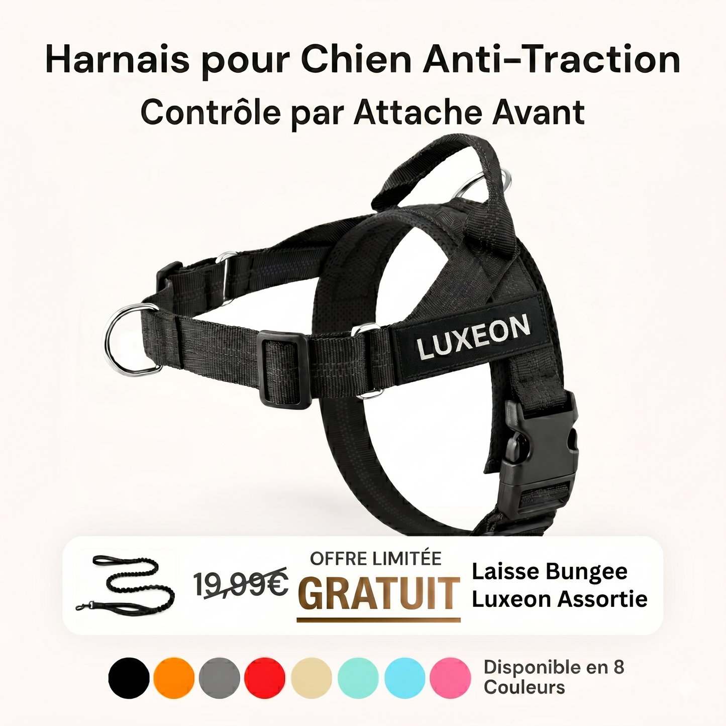 Harnais pour chien anti-traction Luxeon