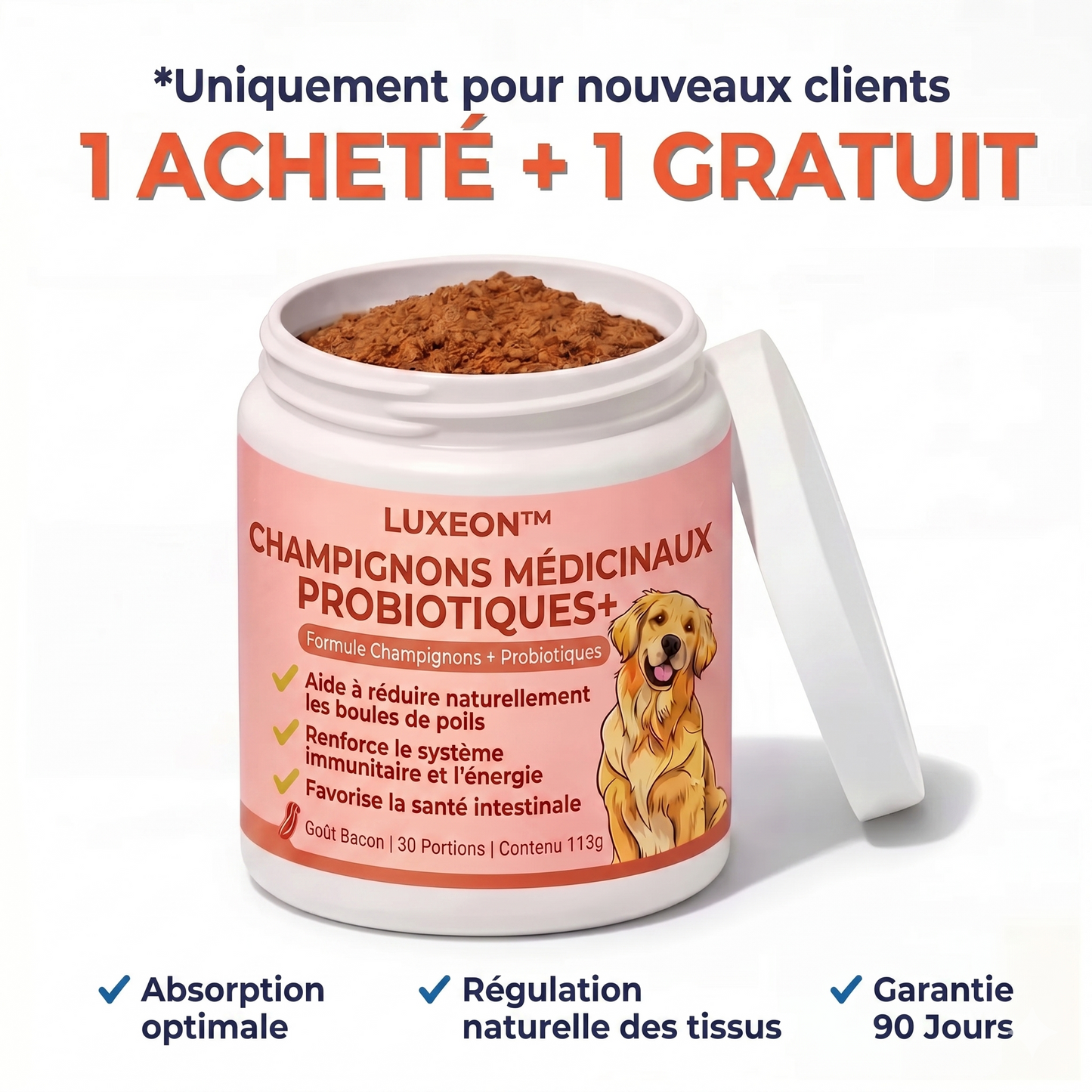 Luxeon® Champignon médicinal Turkey Tail + Probiotiques